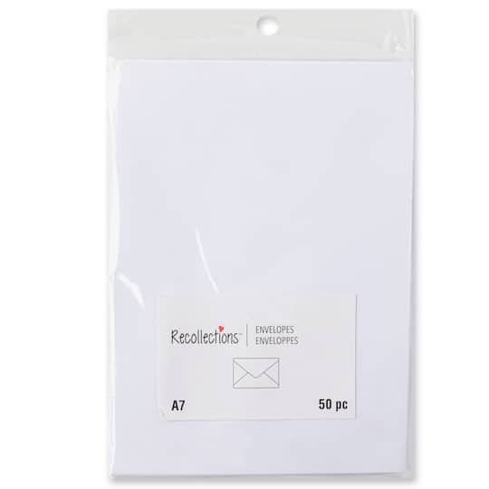 12 Packs: 50 ct. (600 total) 5.25" x 7.25" White Envelopes by Recollections™